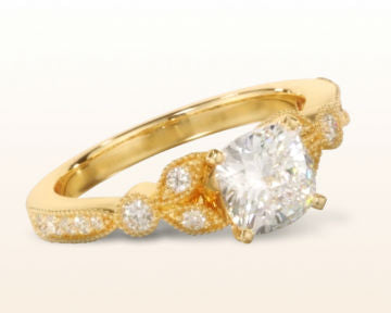 Vintage Lead Diamond Engagement Ring