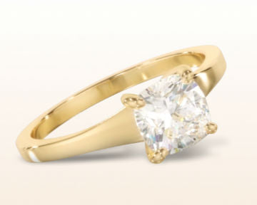 Widening Solitaire Diamond Engagement Ring