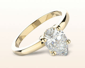 diamond basket solitaire engagement ring
