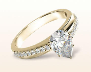 rising accents engagement ring
