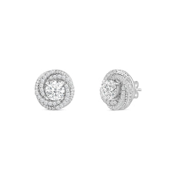 Galaxy Halo Diamond Earrings