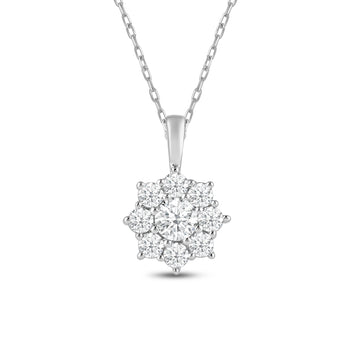 Lab Diamond Cluster Pendant