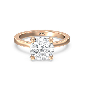 Petite Solitaire Diamond Engagement Ring