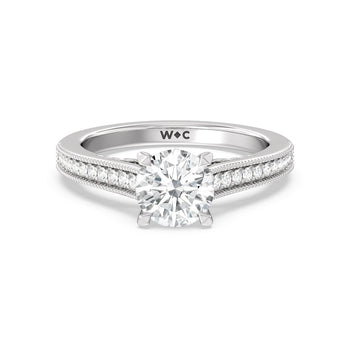 14k white gold engagement ring