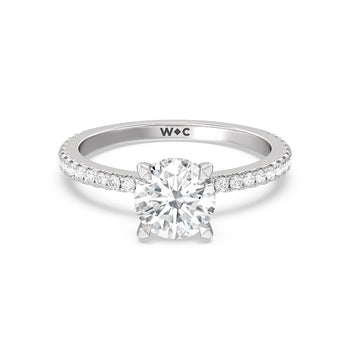 18k white gold engagement ring