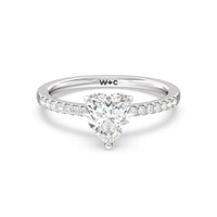 Arc Hidden Halo Engagement Ring