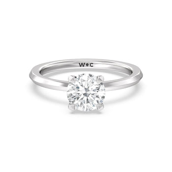 Petite Knife Edge Solitaire Engagement Ring