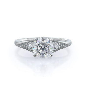 Heirloom Milgrain Diamond Engagement Ring