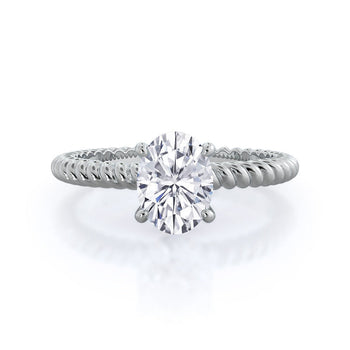 Braided Solitaire Diamond Engagement Ring