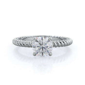 Braided Solitaire Lab Diamond Engagement Ring