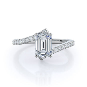 Twist Diamond Engagement Ring