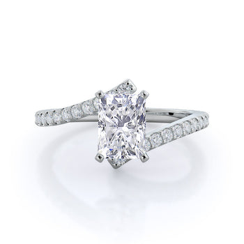 Twist Diamond Engagement Ring