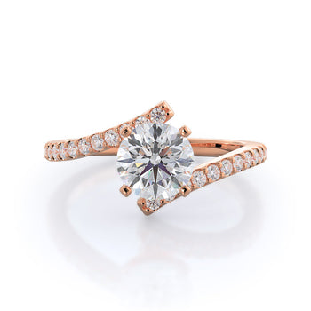 Twist Diamond Engagement Ring