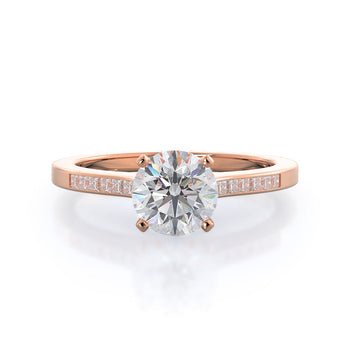 Princess Studded Engagement Ring