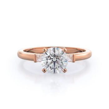 Three Stone Baguette Engagement Ring