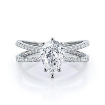 Split Shank Pave Diamond Engagement Ring