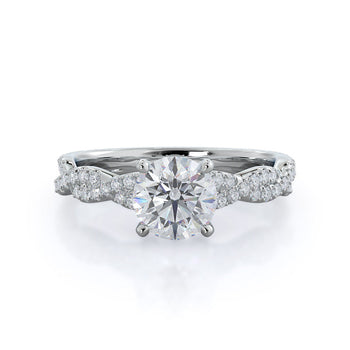 Winding Diamond Engagement Ring