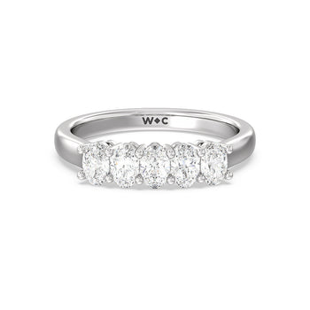 Five Stone Oval Cut Diamond Ring