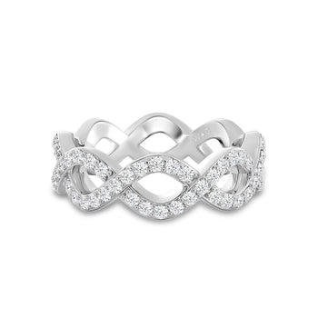 Round Diamond Full Infinity Ring