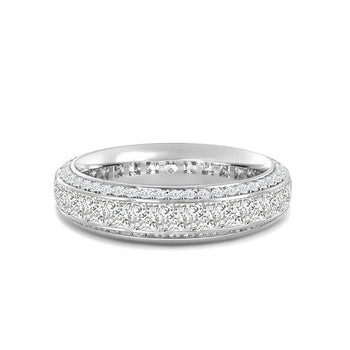 Pave Sides Princess Diamond Eternity Ring