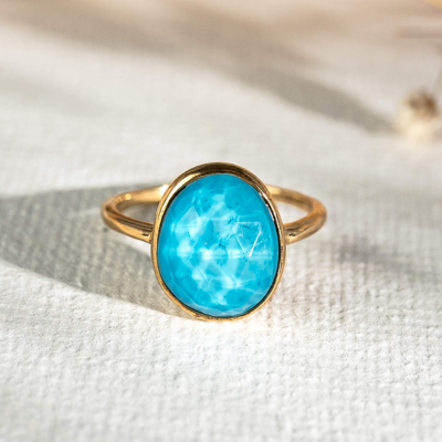 Cocktail Rings - Amalfi Blue Statement Ring - Window to my Soul
