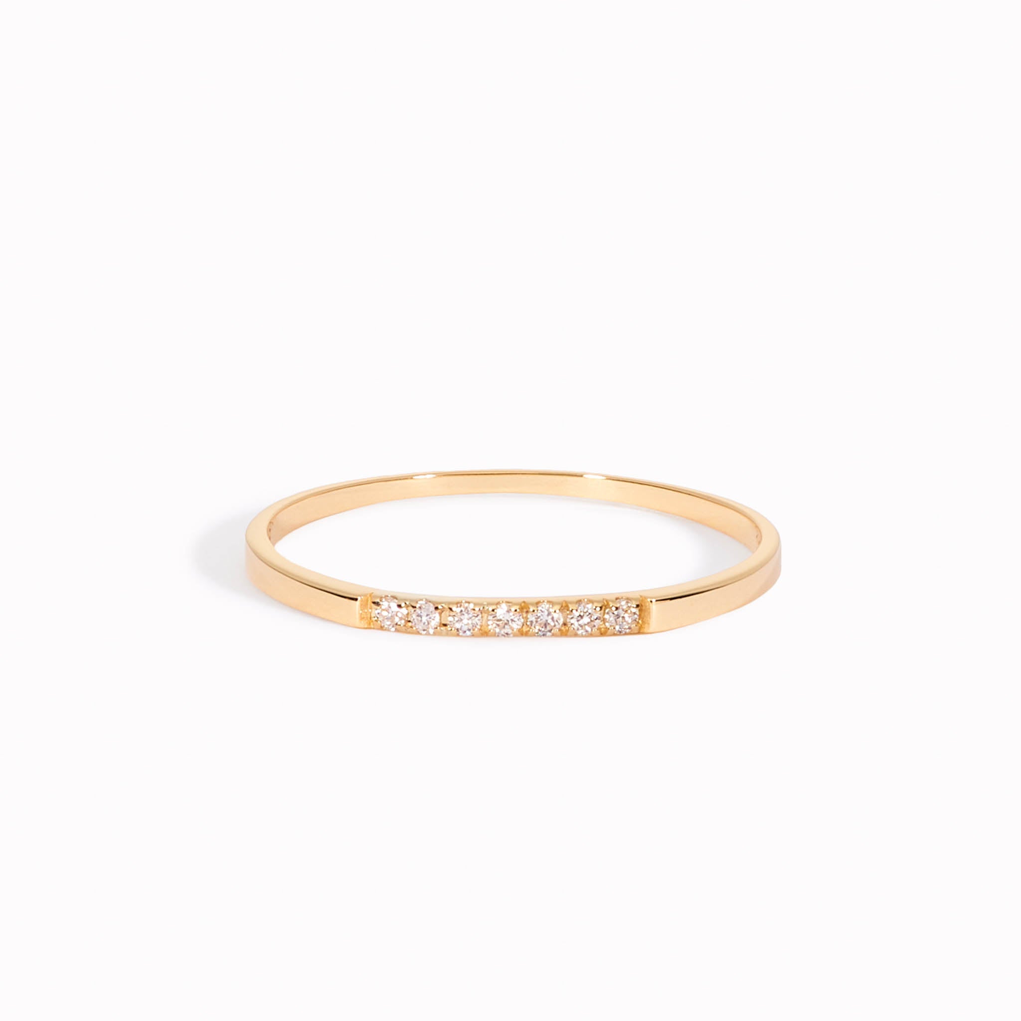 gold jewelry identification marks - Diamond Pave Band - Miriam