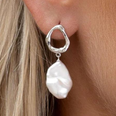 Does Sterling Silver Turn Green - Keshi Pearl Earrings Silver - Adriana