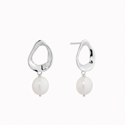 Does Sterling Silver Turn Green - Pearl Drop Earrings Silver - Mathilde 

