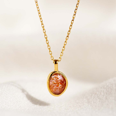 Sunstone Crystal - Sunstone Necklace - Hilda