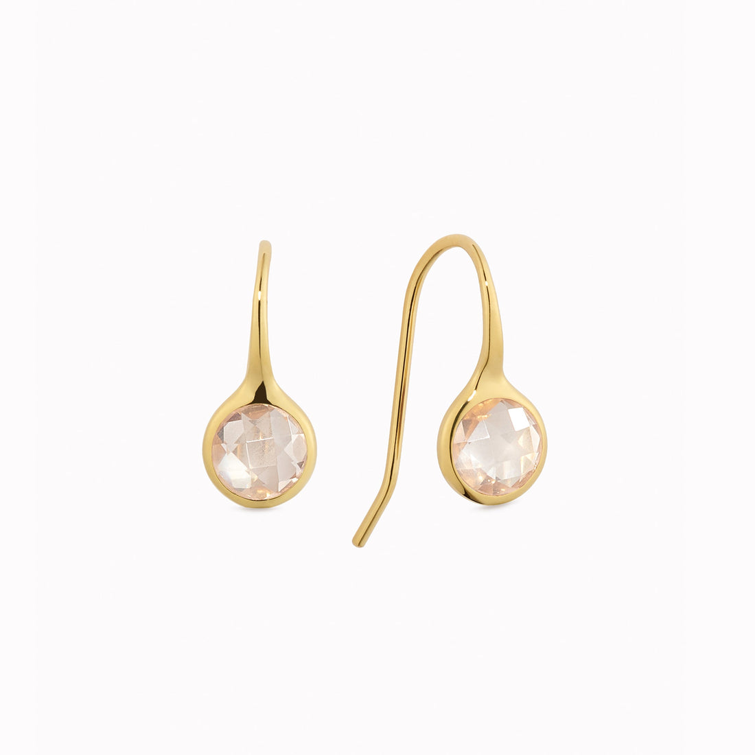 Rose Quartz Earrings - Sigrid | Linjer Jewelry