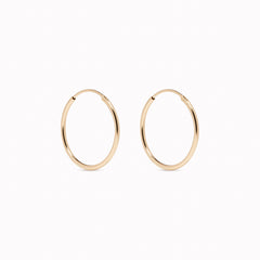 Gypsy Hoop Earrings in Solid Gold - Chunky Gold Hoops – ARTEMER