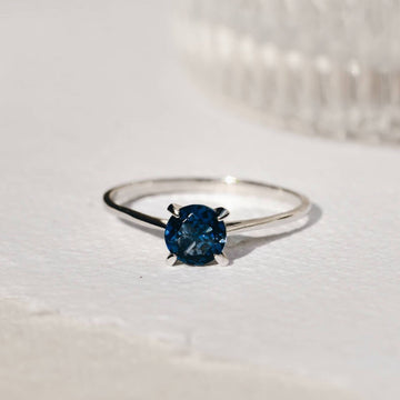 Silver London Blue Topaz Ring - Lilly | Linjer Jewelry