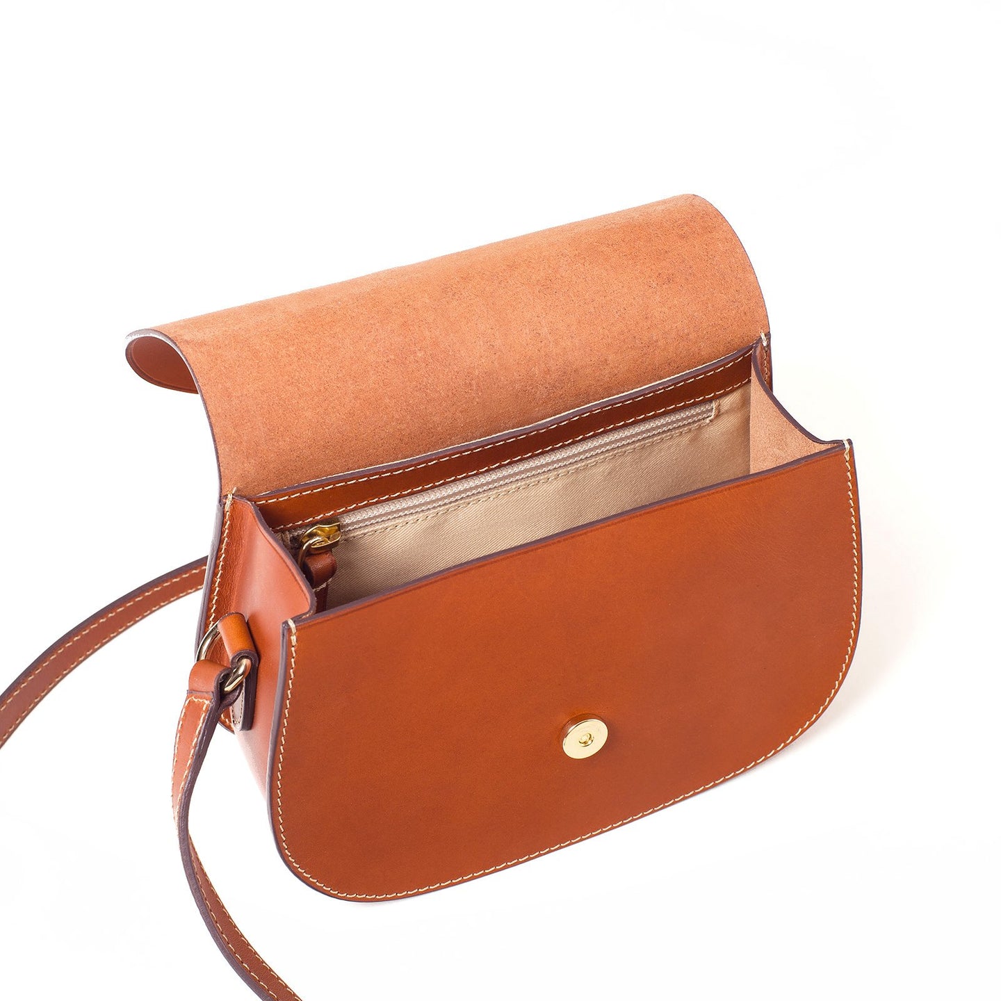 cognac crossbody purse