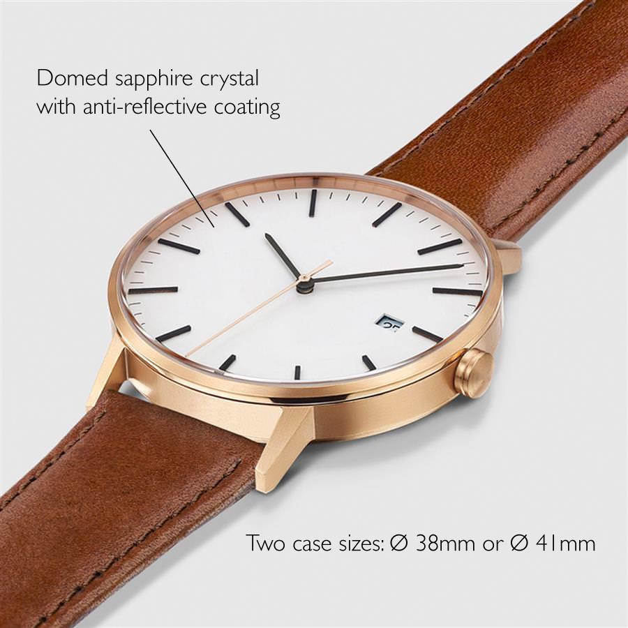 leather gold watch mens