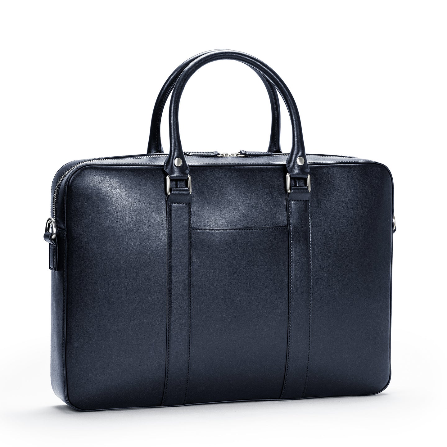 blue leather briefcase