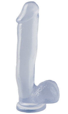 12" Dong With Suction Cup - Clear