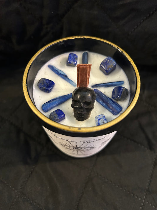 Planetary Candles with Crystals & Crackling Wood Wicks