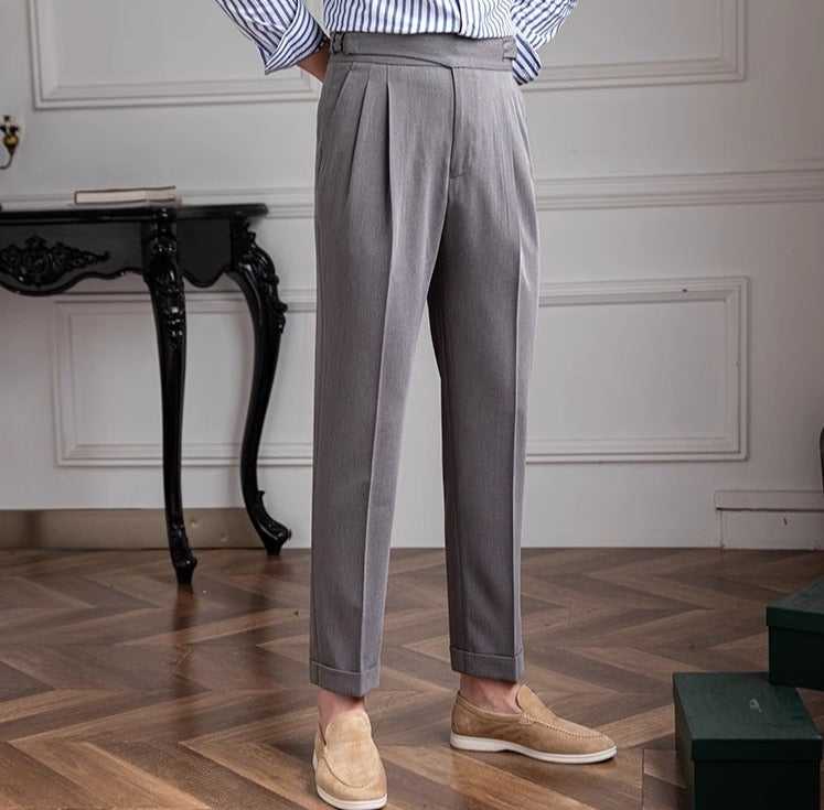 Monte Carlo Linen Pleated Trousers