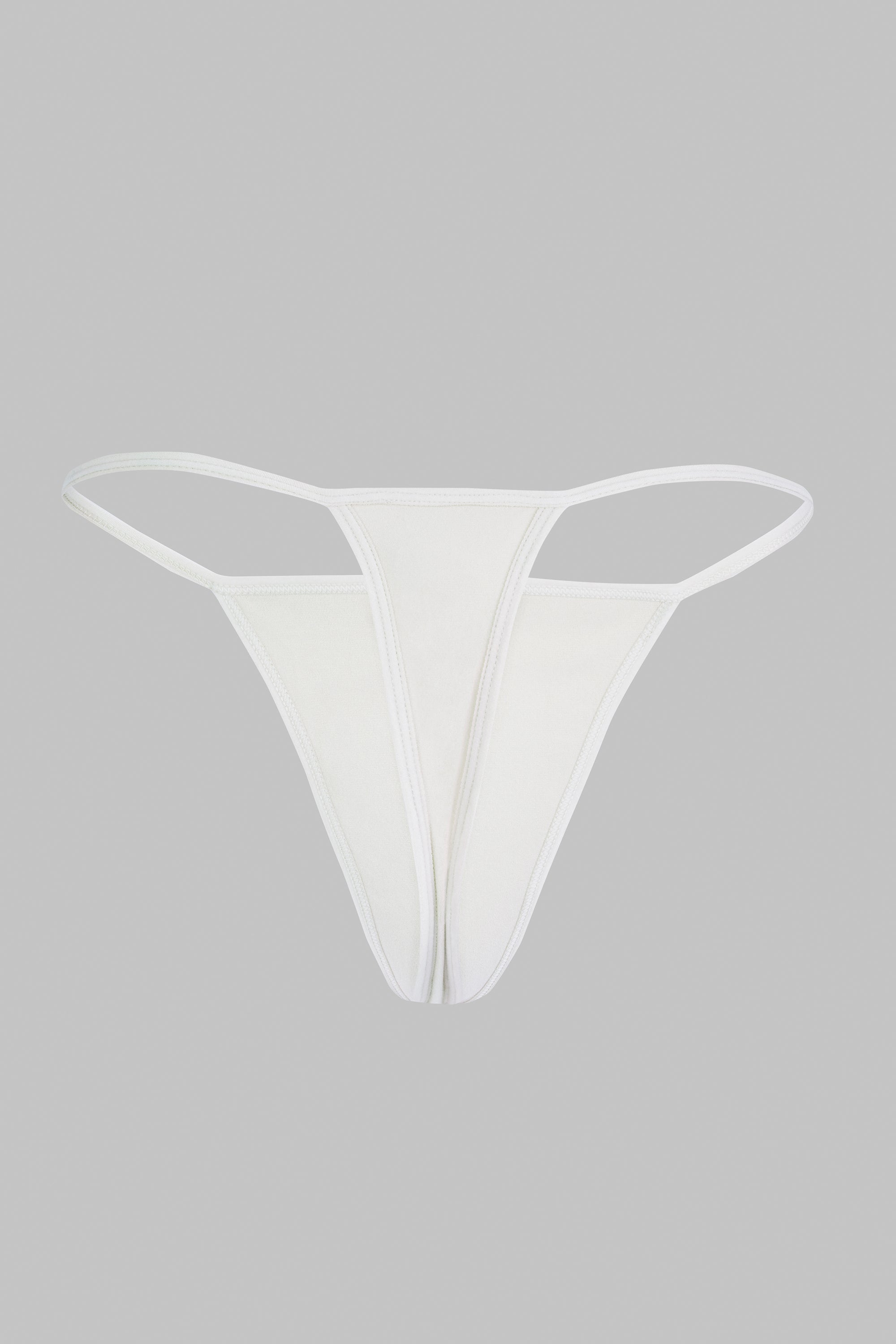 Mid-Rise Seamless Thong in Ivory