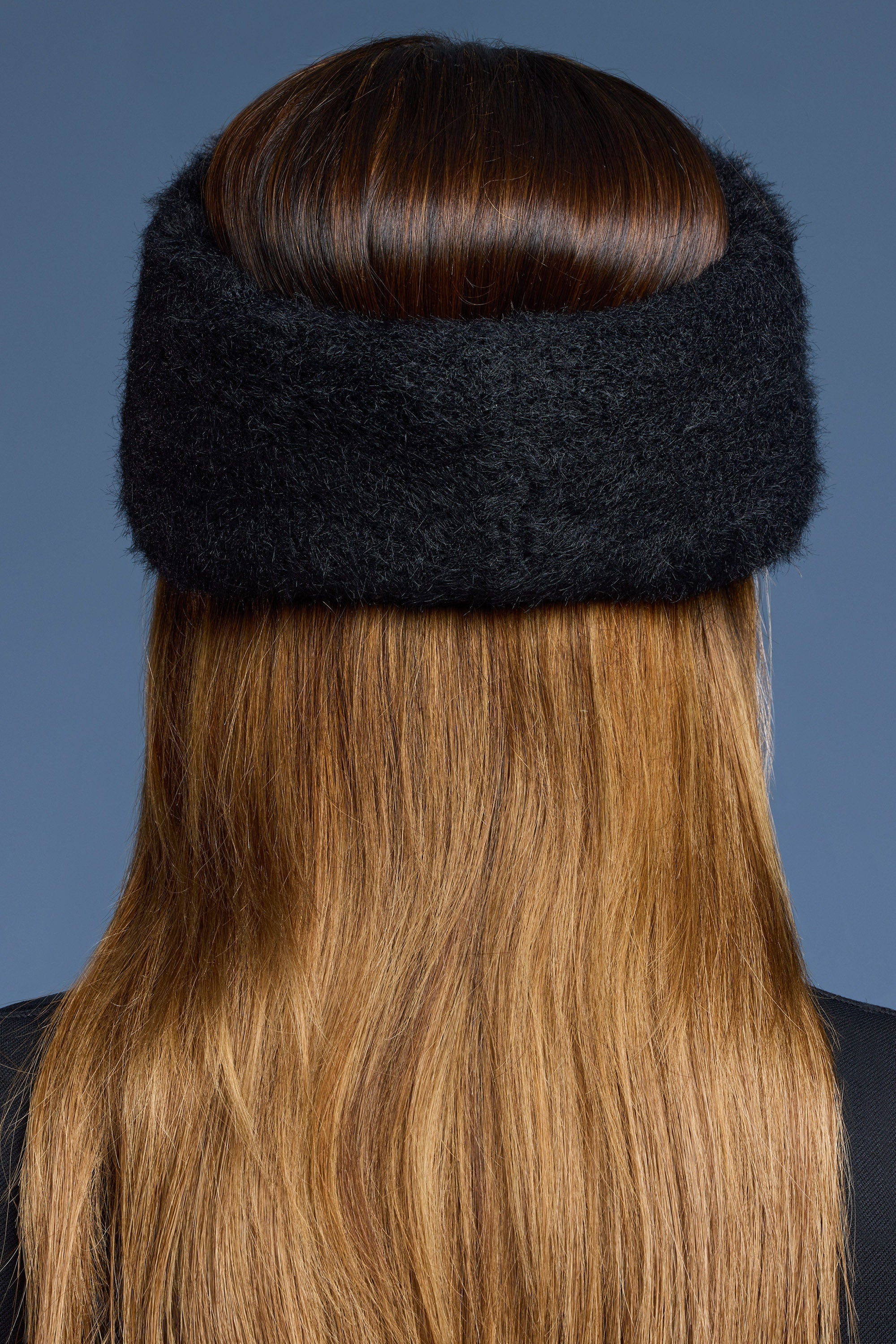 Faux Fur Headband in Black