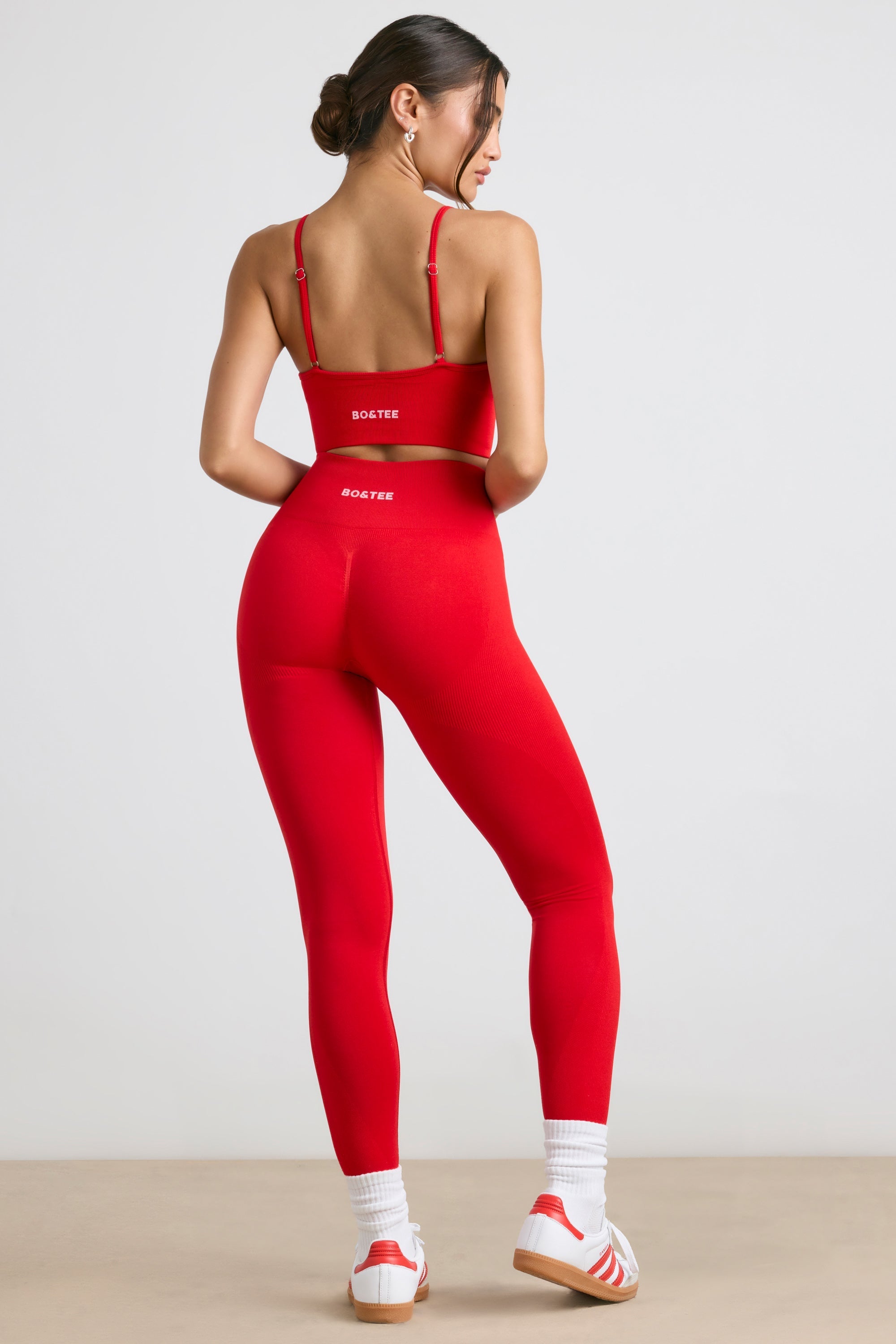 High-Waist Define Luxe Leggings in Red