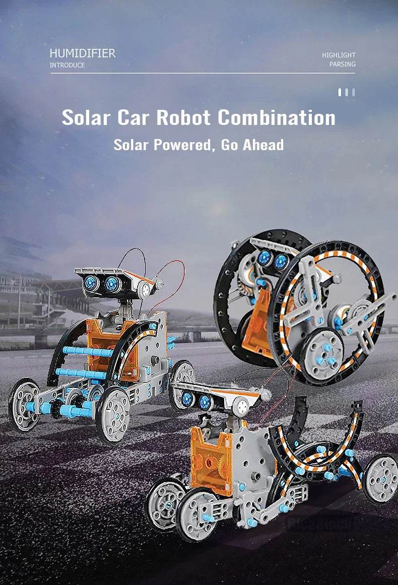 12 in 1 Science Experiment Solar Robot Toy DIY Building Powered Learning Tool for Kids