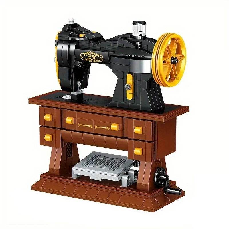 633PCS Simulation Retro Sewing Machine Building Blocks Model