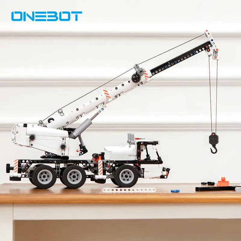 Mini Engineering Crane Robot Building Blocks Set for Educational Fun