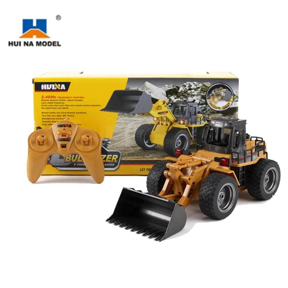 RC Remote Control 1/18 Scale Metal Bulldozer with 6 Channels & 2.4GHz Control