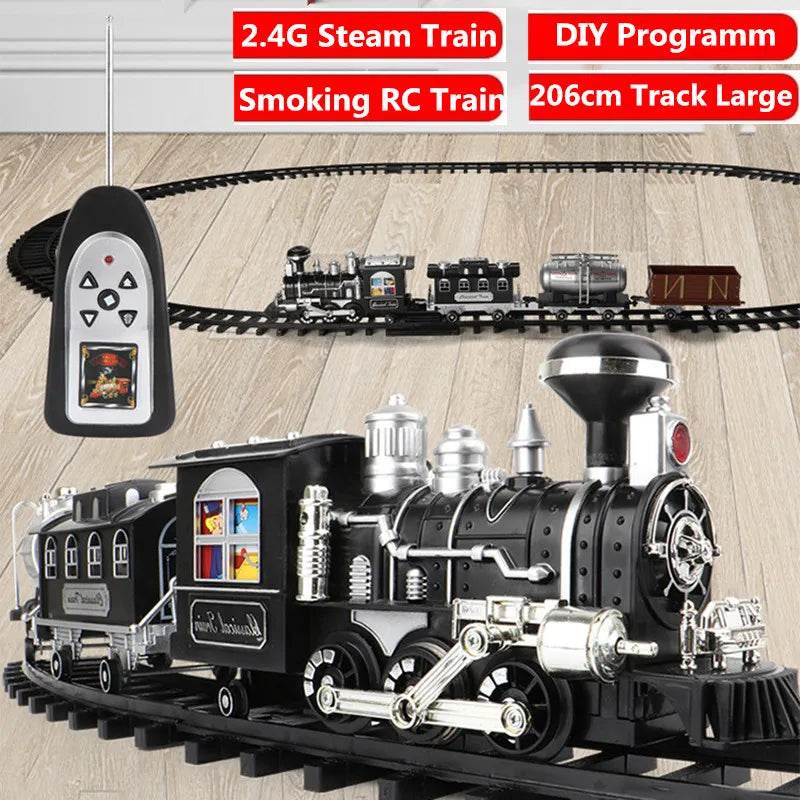 RC Smoking RC Train Set with Programmable Features and DIY Fun