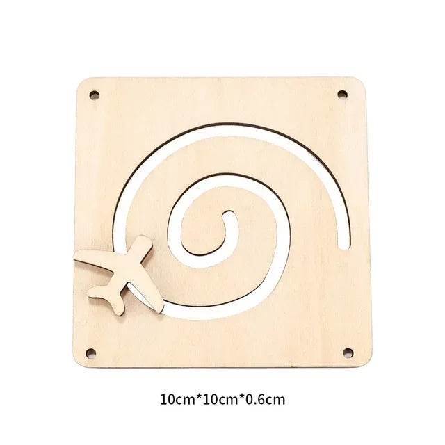 DIY Montessori Busy Board Wooden Toy Accessory Animal Hourglas Alarm Clock Mirror Educational Unlock Sensory Toy