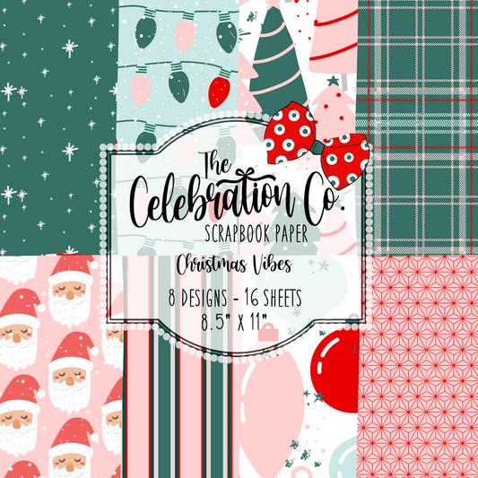 Red and White Christmas - Crafting Paper Package – The Celebration Co.