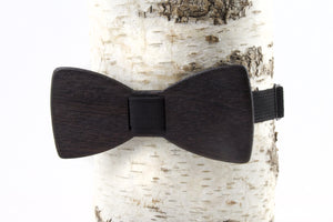 Natural Wenge Wood Bow Tie
