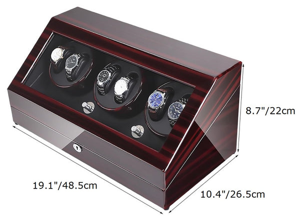 Time Spinners - Regal - 6+7 Luxury Watch Winder - 6+7 Luxury Watch Winder with Lock 13 Slot Fashionable Watches Display Box That Rotatable Mechanical Watch Household Watch Box